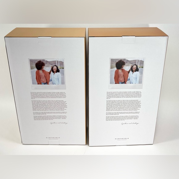 Lot of 2 Handmade Linen Dolls by HARPERIMAN Yumi & Mia - Picture 7 of 7